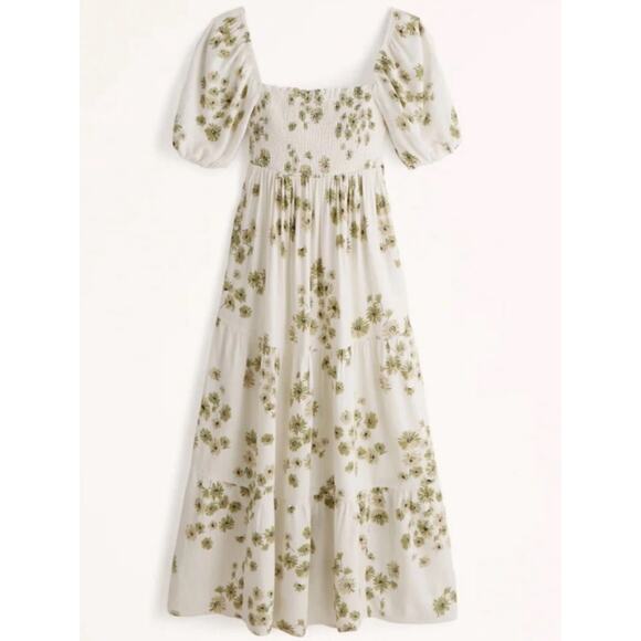 Abercrombie & Fitch Dresses & Skirts - Abercrombie & Fitch Womens XS Petite Dede Emily Flowy Linen Blend Midi Dress
